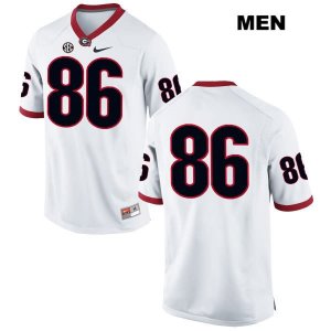 Men's Georgia Bulldogs NCAA #86 Wix Patton Nike Stitched White Authentic No Name College Football Jersey XZD4154WU